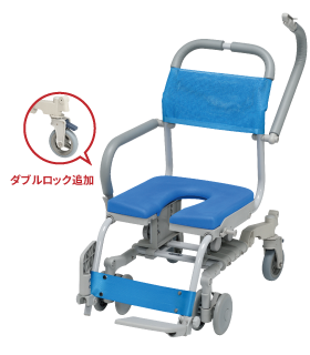 看護・介護用品ウチエ シャワー車椅子 シャワーラク4輪自在SAL